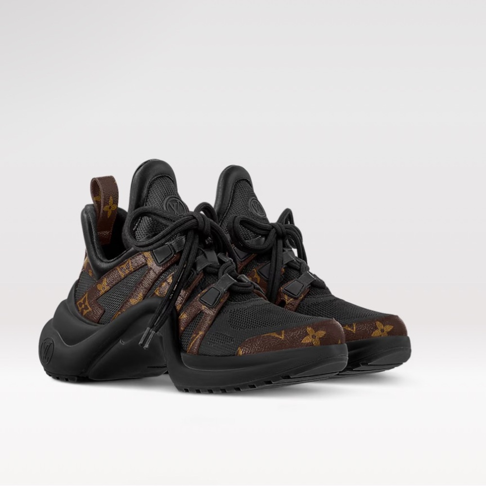 Women’s  Black and Brown Louis Vuitton Sneakers
